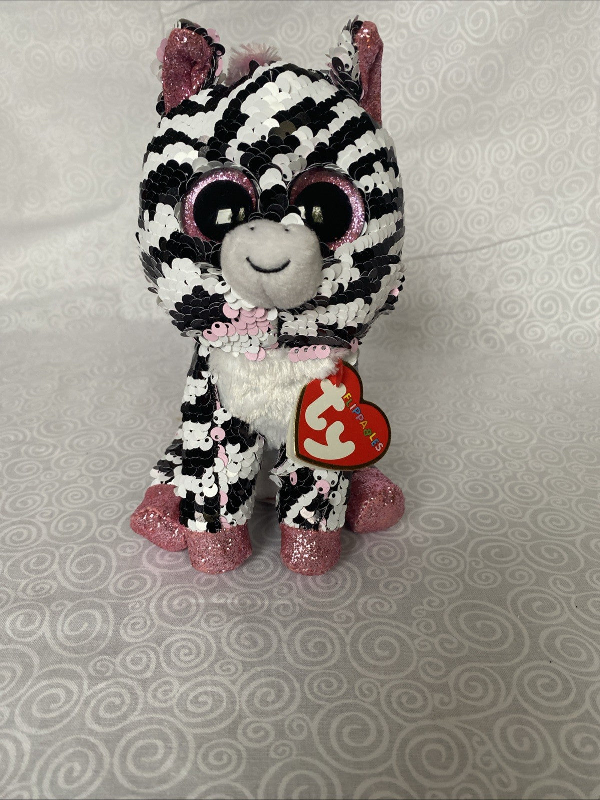 TY Flippables Zoey the Zebra Beanie Flippable Sequin Plush 6" Plush Toy NWT