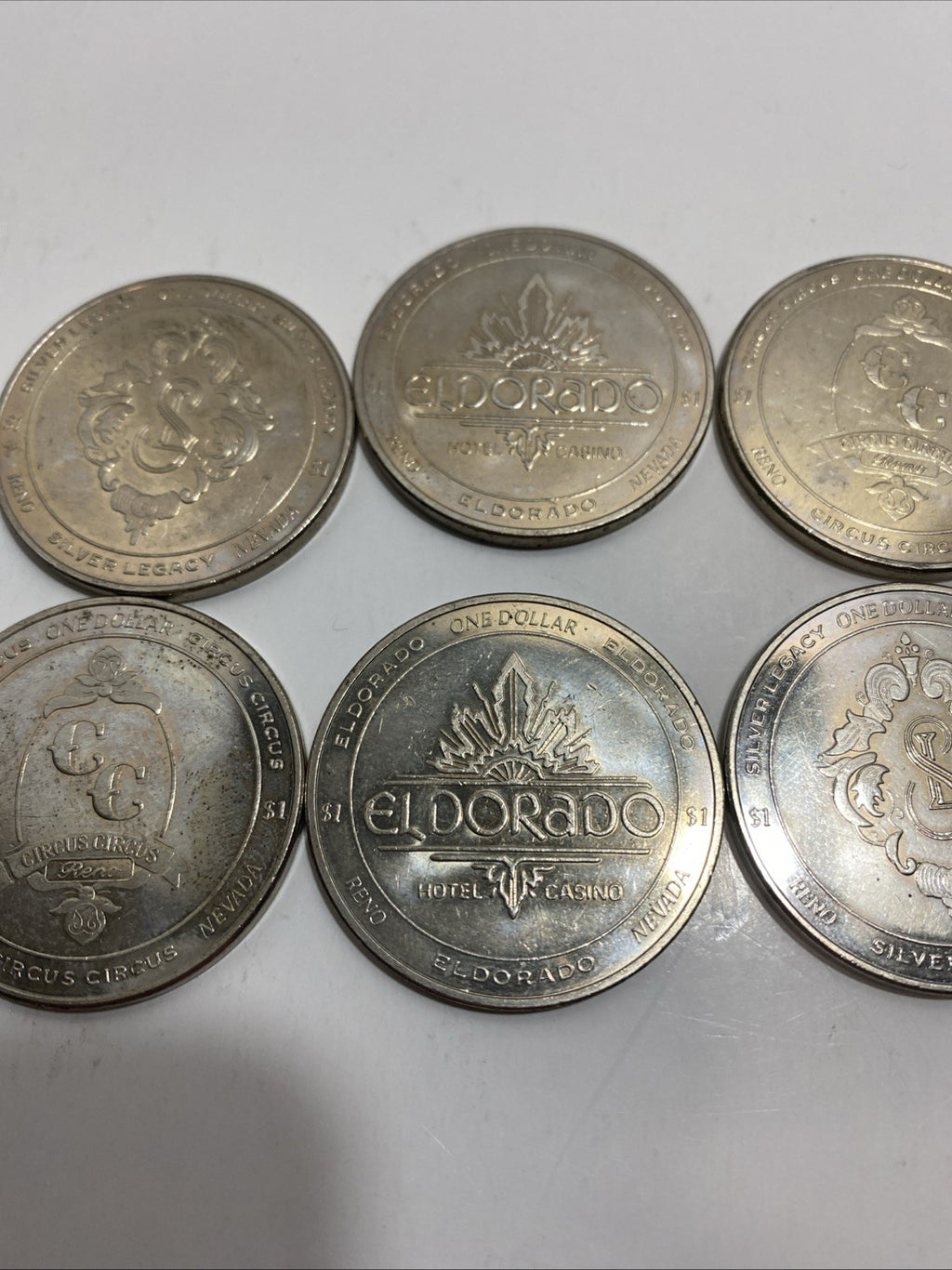 American Bowling Congress Tournament Reno, NV 6 Casino Tokens 1998 Without Box