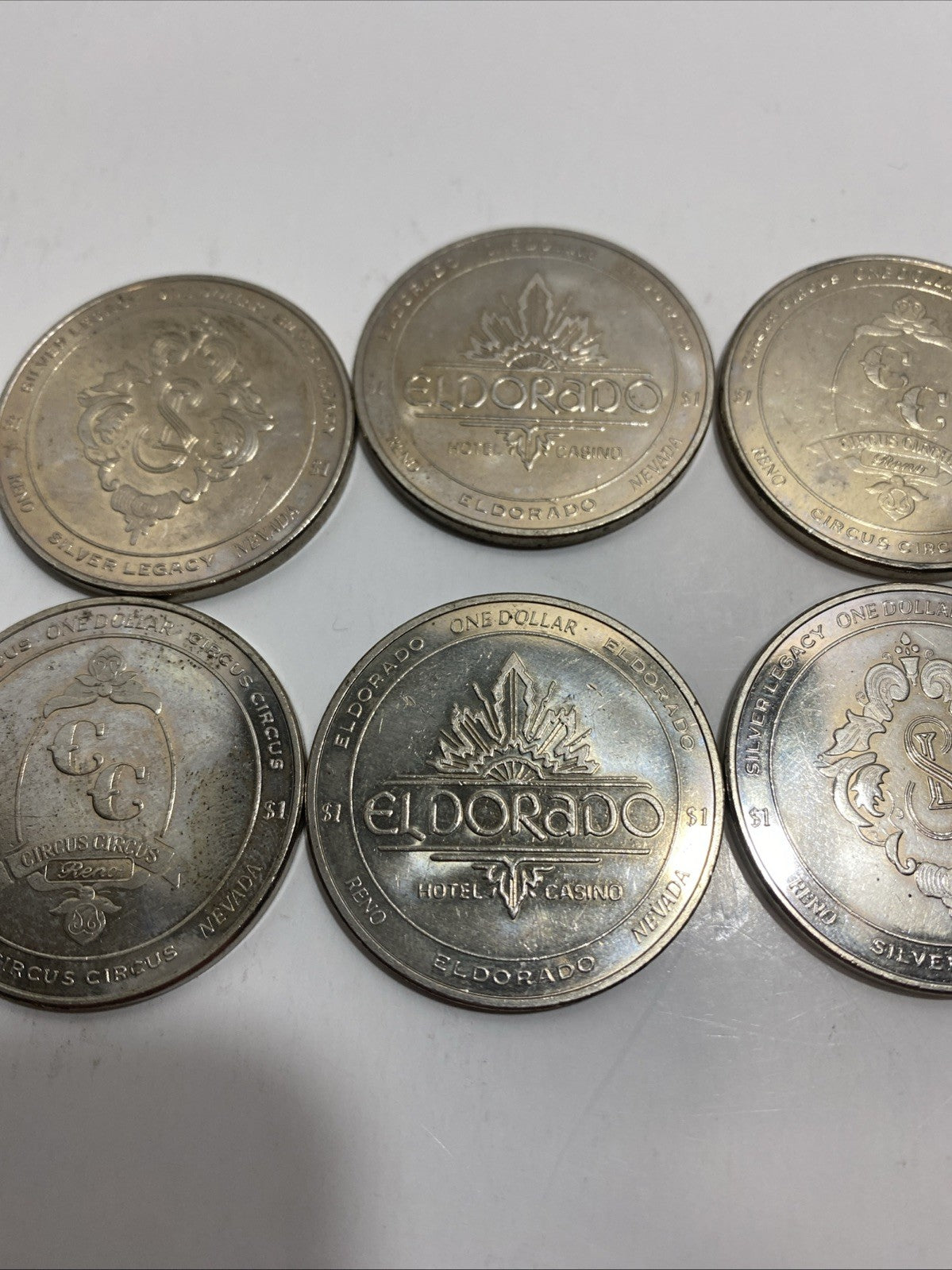 American Bowling Congress Tournament Reno, NV 6 Casino Tokens 1998 Without Box