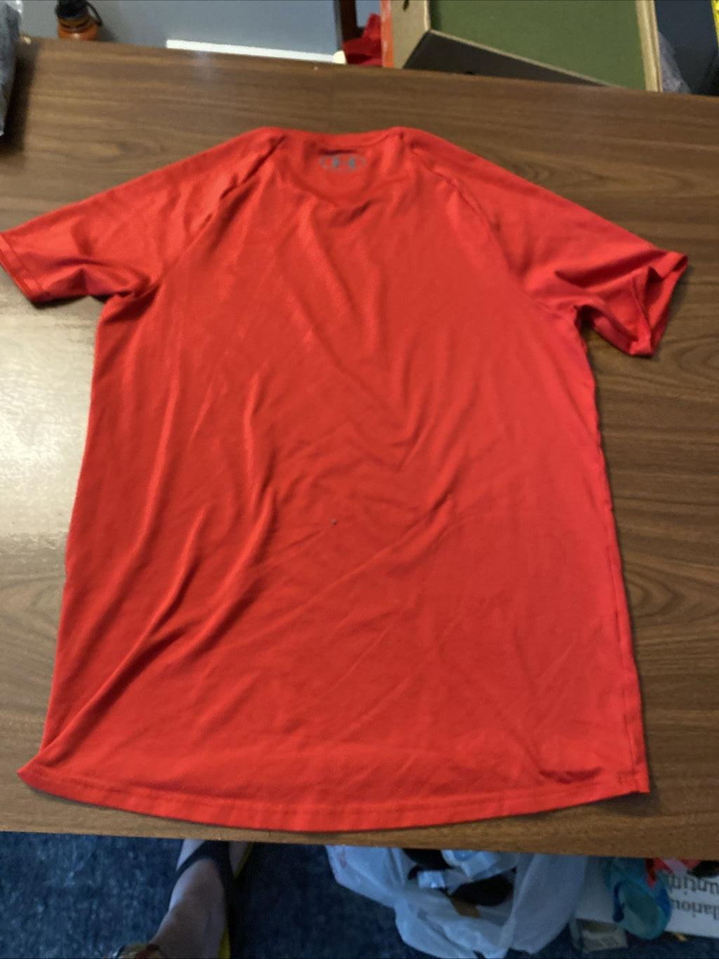 Under Armour Shirt Men’s Sm Red Short Sleeve Performance Workout Tech Tee