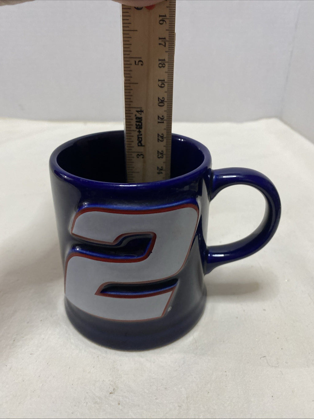Rusty Wallace Blue Nascar #2 Coffee Tea Mug 3D Name Signature (A)
