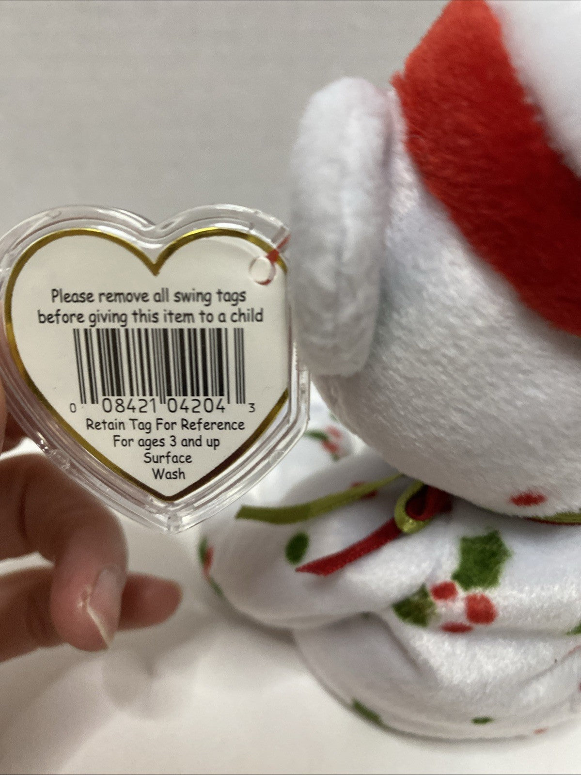1998 Holiday Teddy, Mint RARE, Ty Beanie Baby