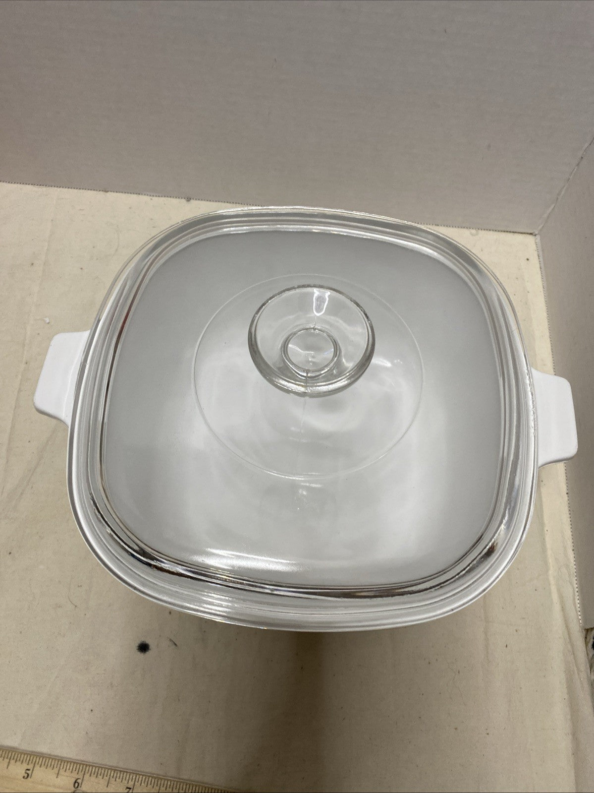 Vtg 2 1/2 Qt Corning WareCornflower Blue Casserole Dish + Glass Lid