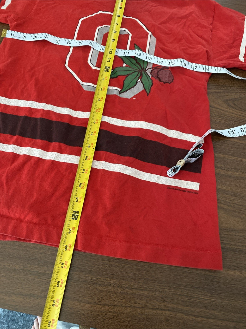 Ohio State buckeye T-shirt unisex size Large pictures for measurements