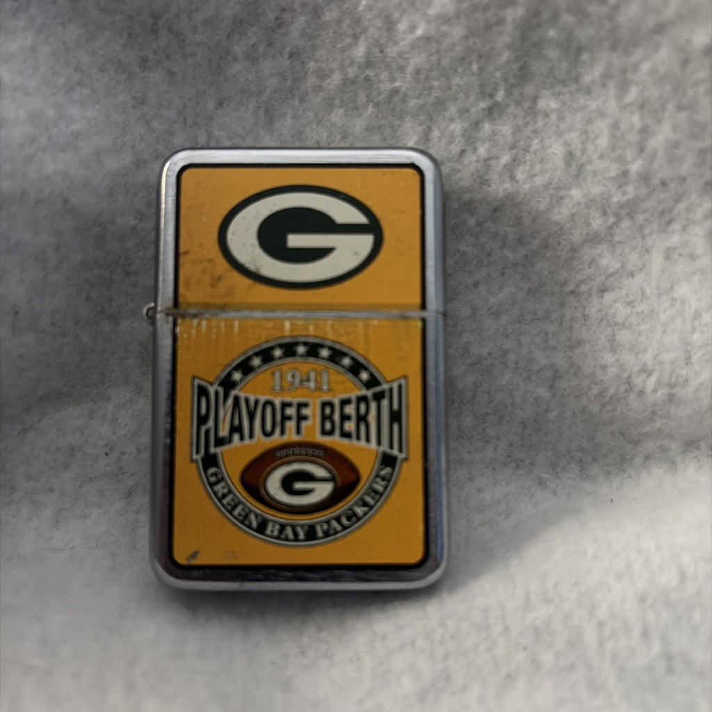 Zippo Lighter Nfl Green Bay Packers 1941 Playoff Birth Used