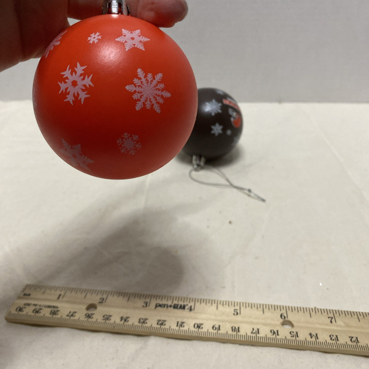 Cleveland Browns Shatterproof BALLS Christmas Tree Holiday Ornaments Set Of 2