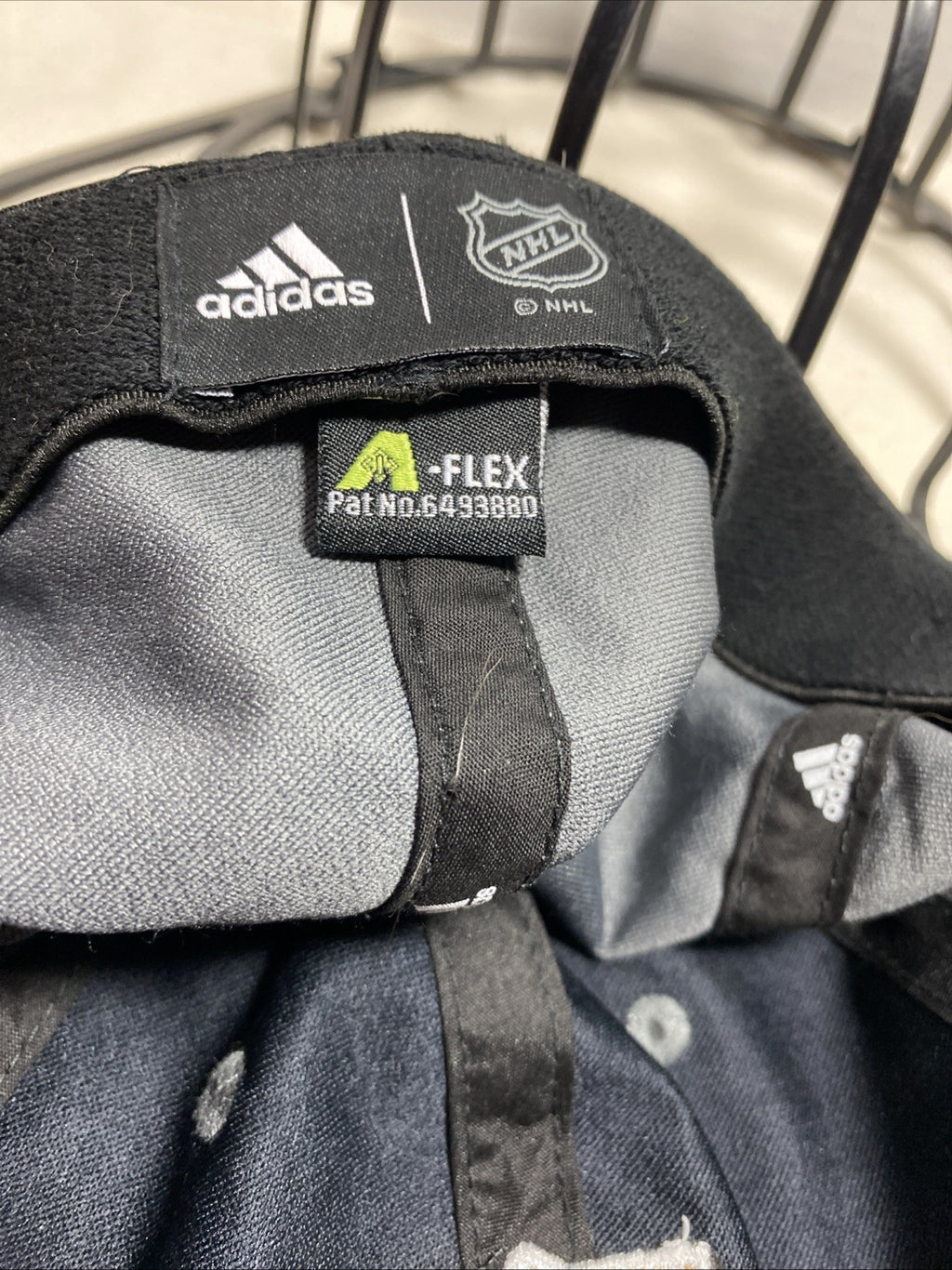 Vegas Golden Knights Adidas Grey Structured Primary Logo Flex Hat