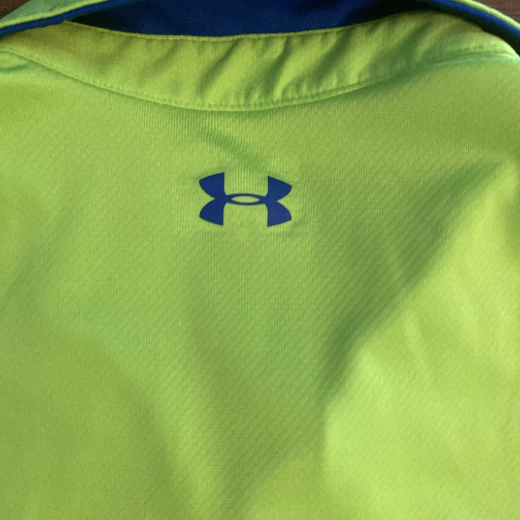 Under Armour heat gear size large men’s polo short sleeve shirt lime green