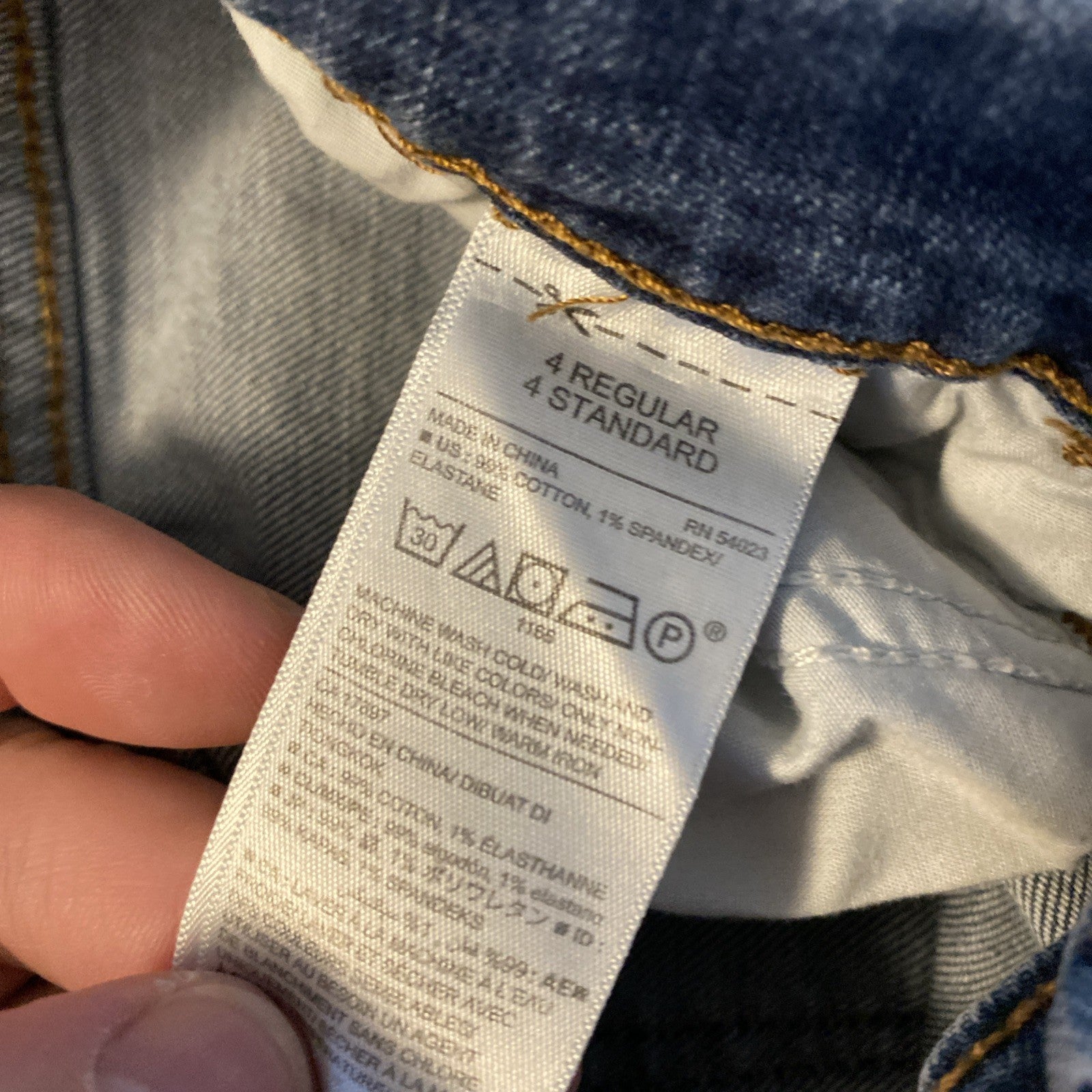 Old Navy Boyfriend Skinny Blue Jeans Women’s Sz 4 Distressed 