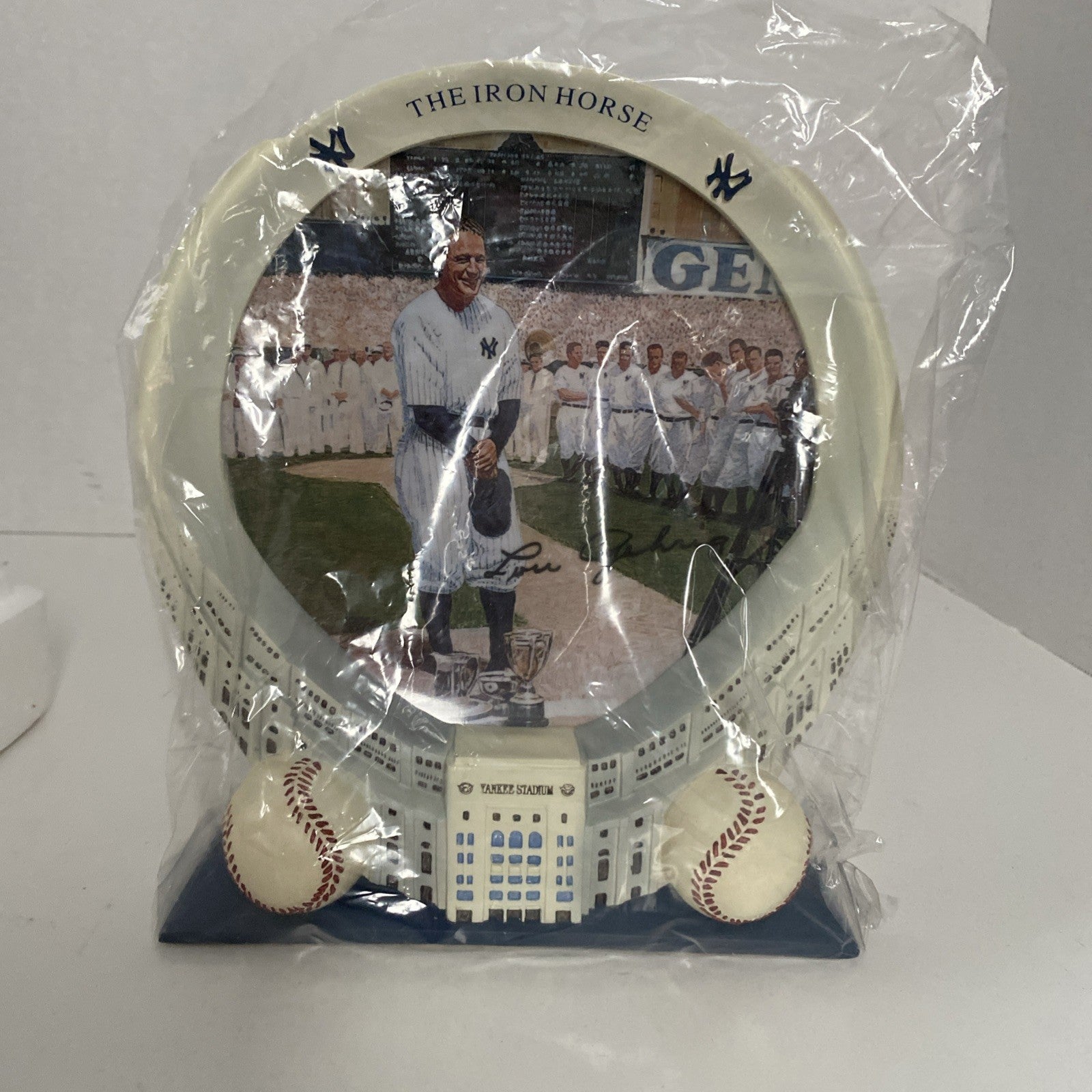 Rare The Iron Horse “Lou Gehrig” Limited Edition Plate Yankee Stadium 1999 Coa