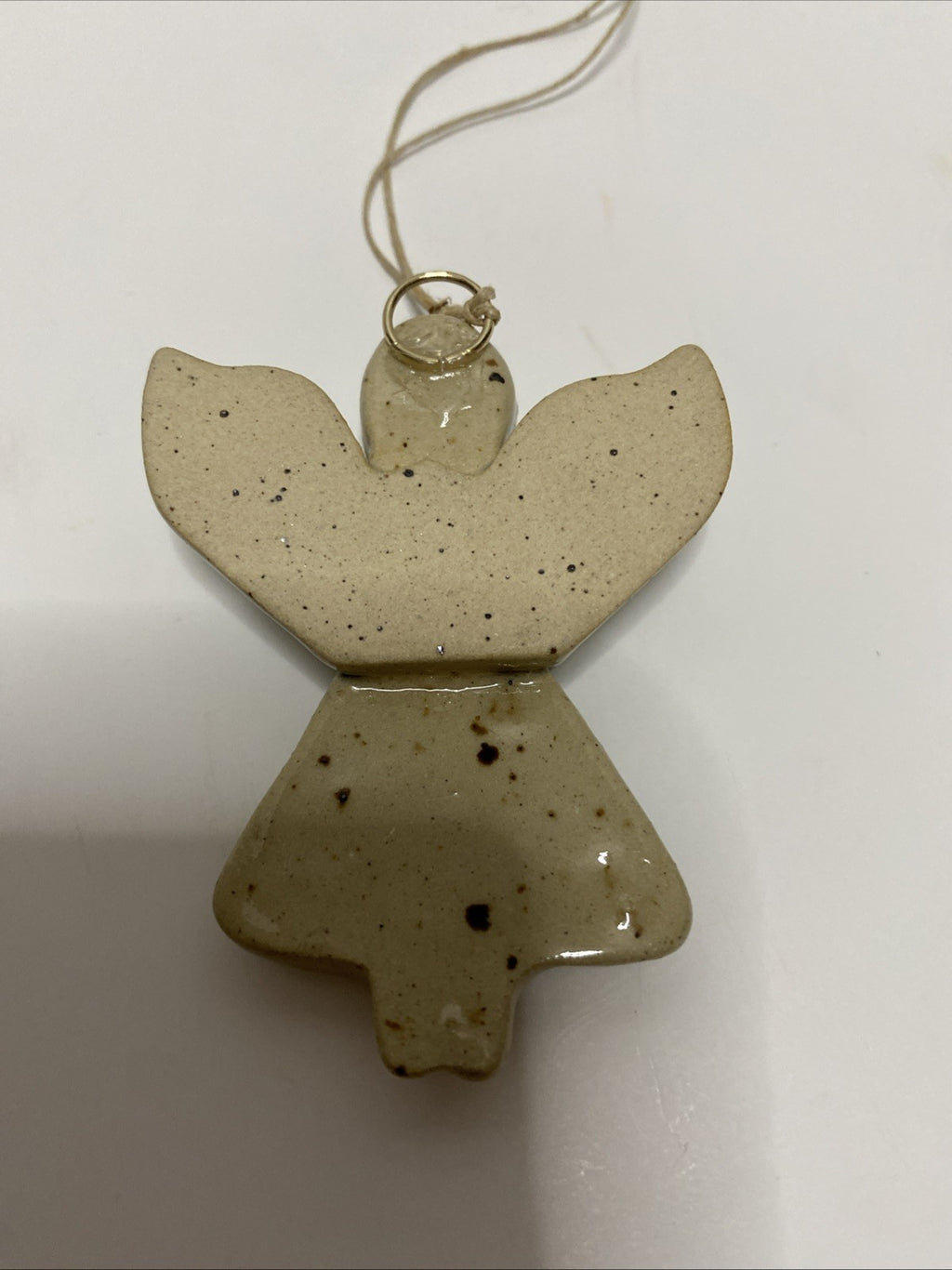 Pottery Christmas Angel Ornament