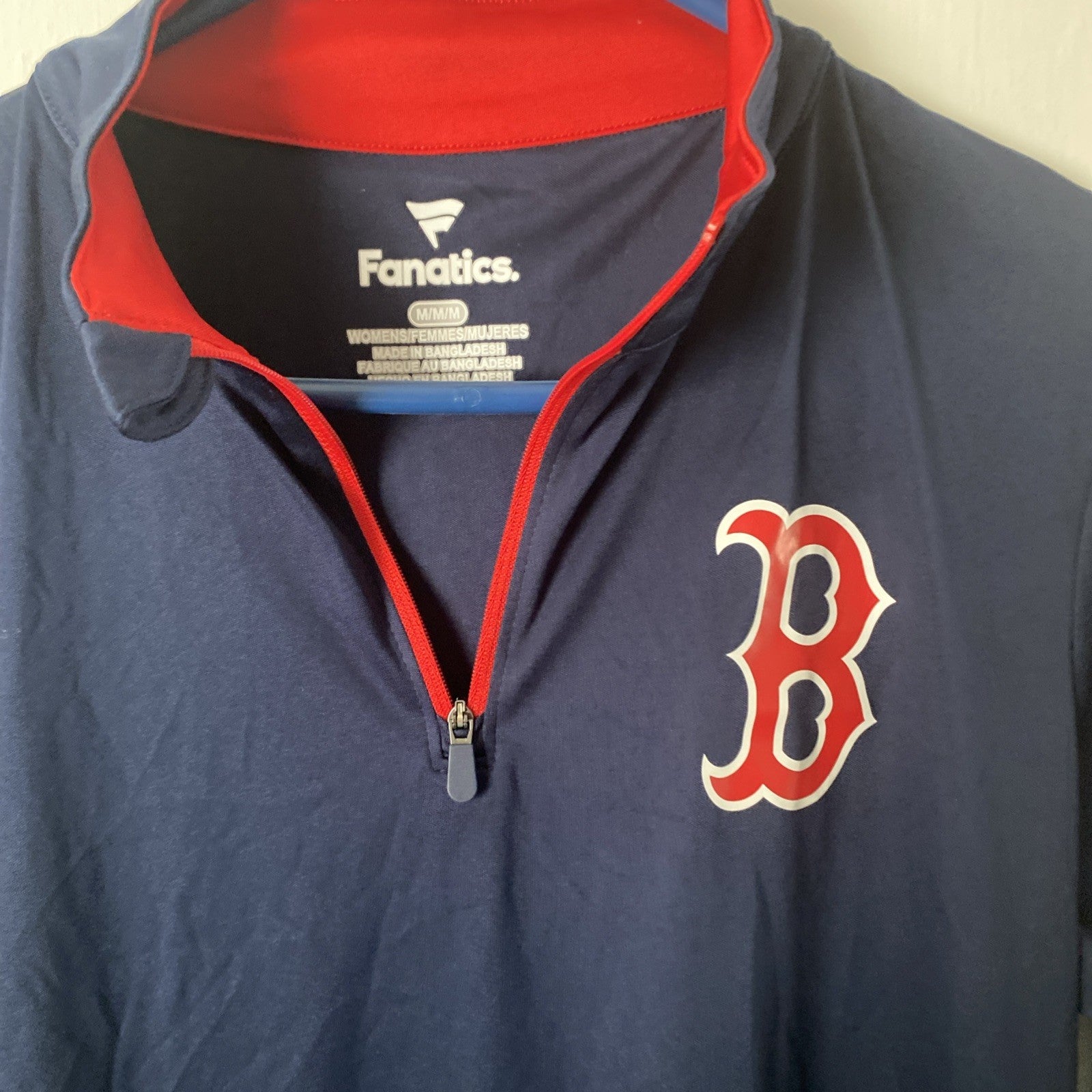 Boston Red Sox Women's Size Medium Quarter Zip Pullover Fanatics 