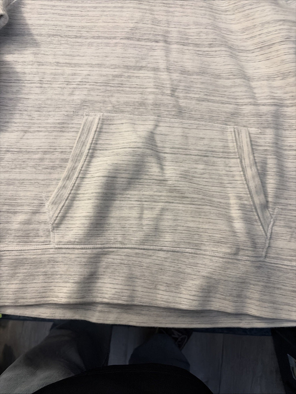 American Eagle Large Hoodie Pullover Sweatshirt Long Sleeve White And Gray