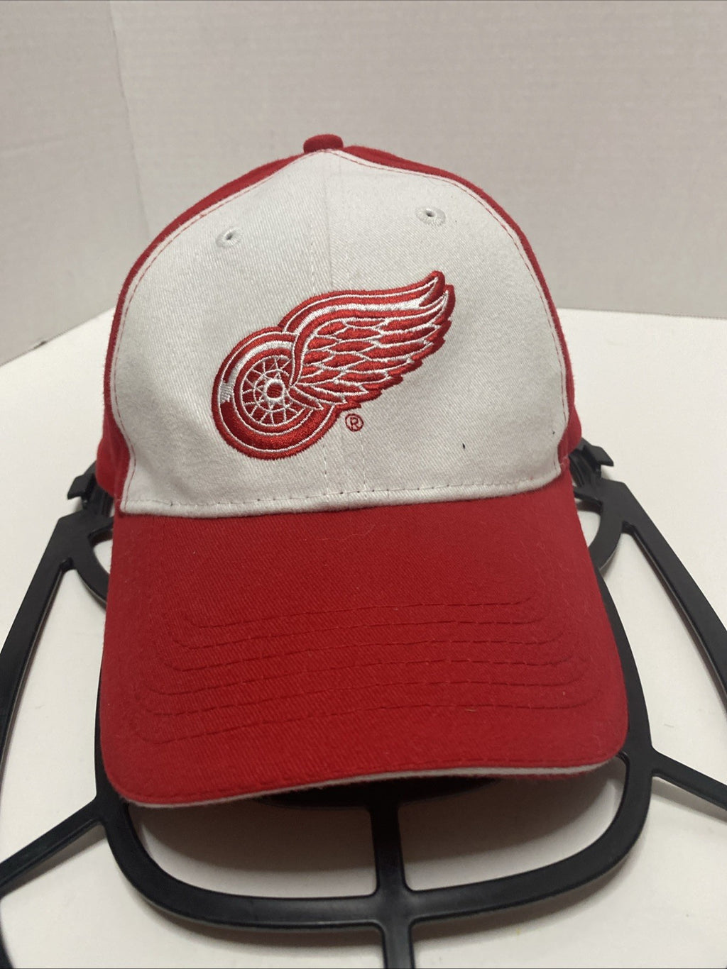 Detroit Red Wings Hat Cap Red White Mens Strap Back NHL Hockey Miller Lite Beer