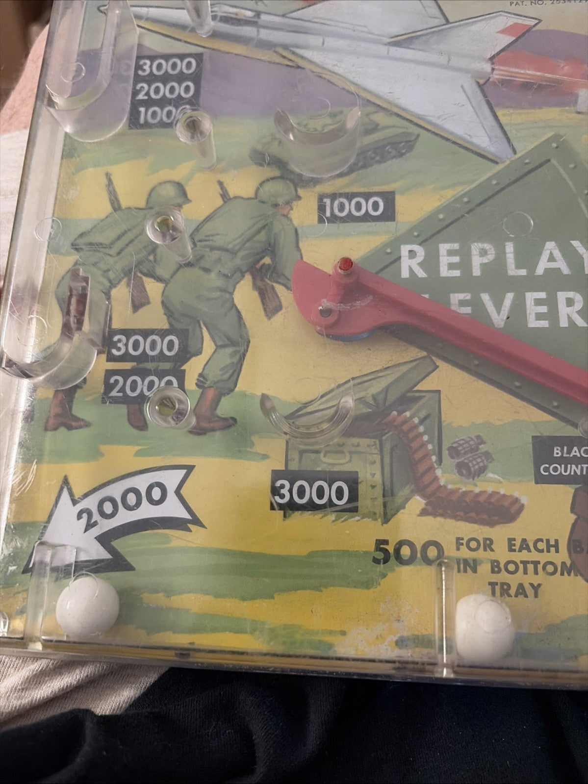 Vintage 1950s Marx Toys "COMBAT”  Table Top Pinball Game
