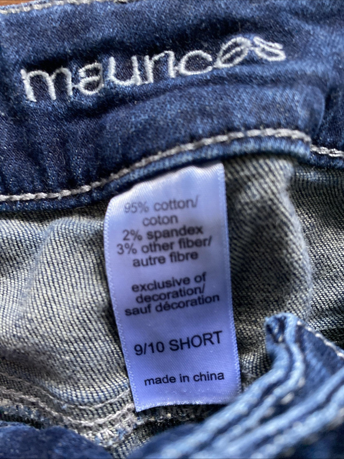 Maurices Jeans Straight Leg Women's Juniors Size 9/10 Short