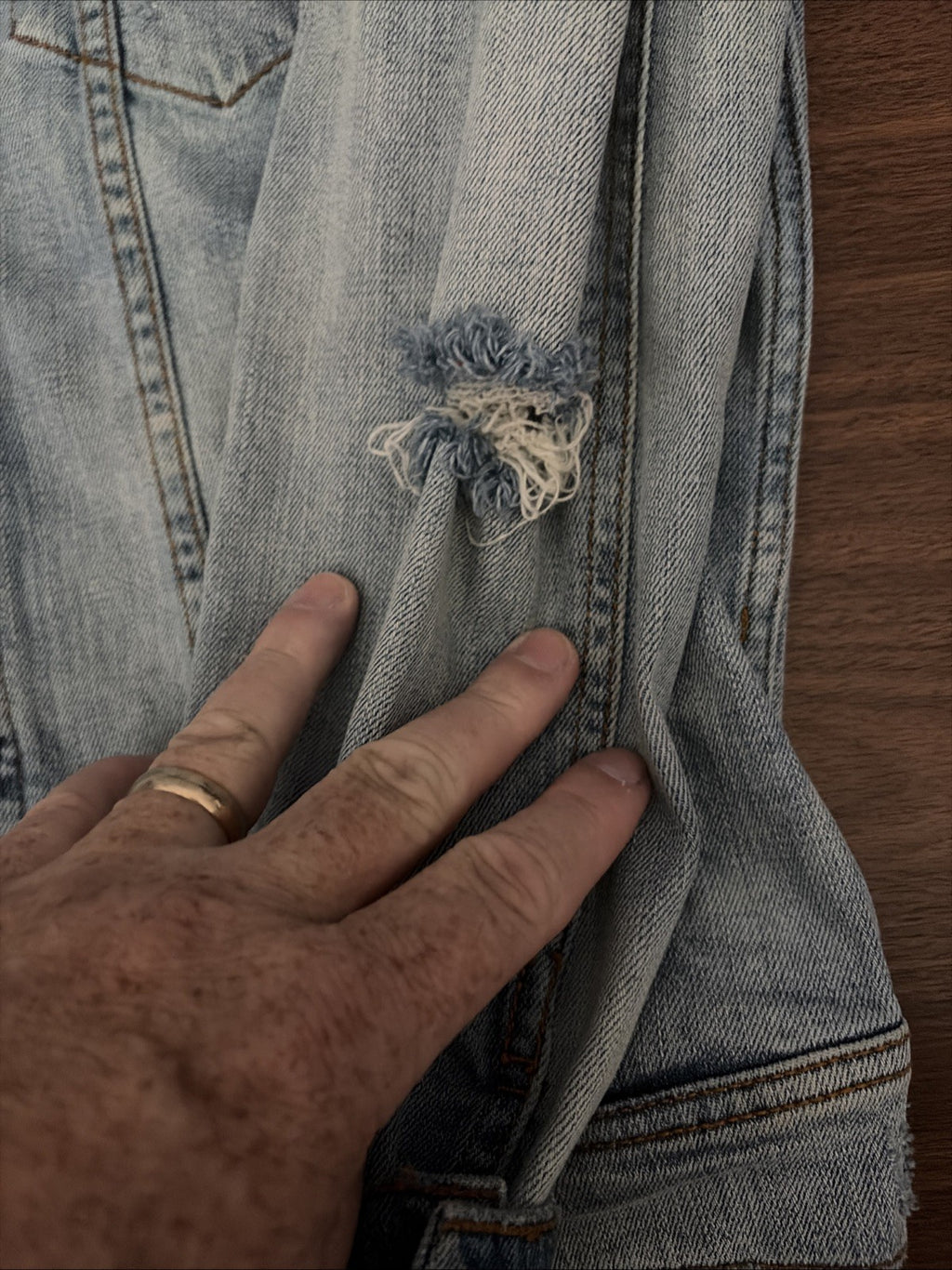 HOLLISTER Advanced Stretch Distressed Denim Jean Jacket Men S