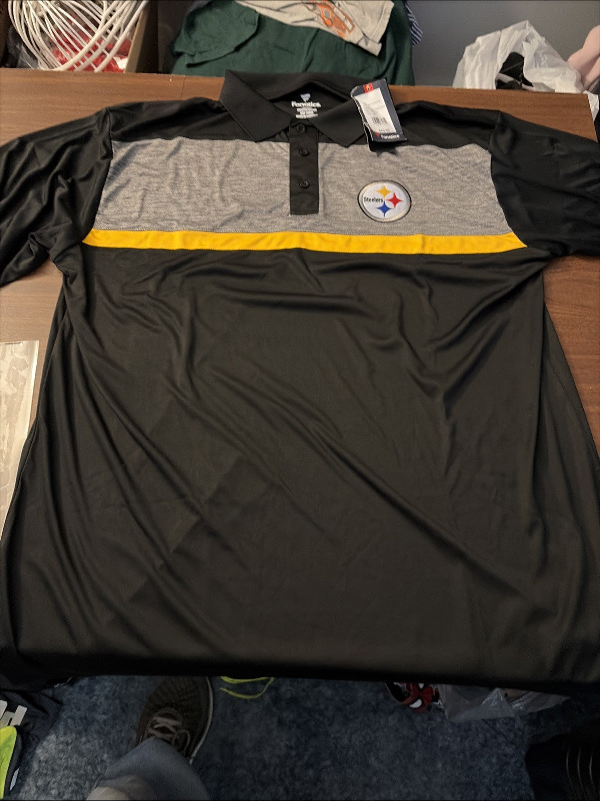 Fanatics NFL Pittsburgh Steelers XLT Short Sleeve Polo NWT