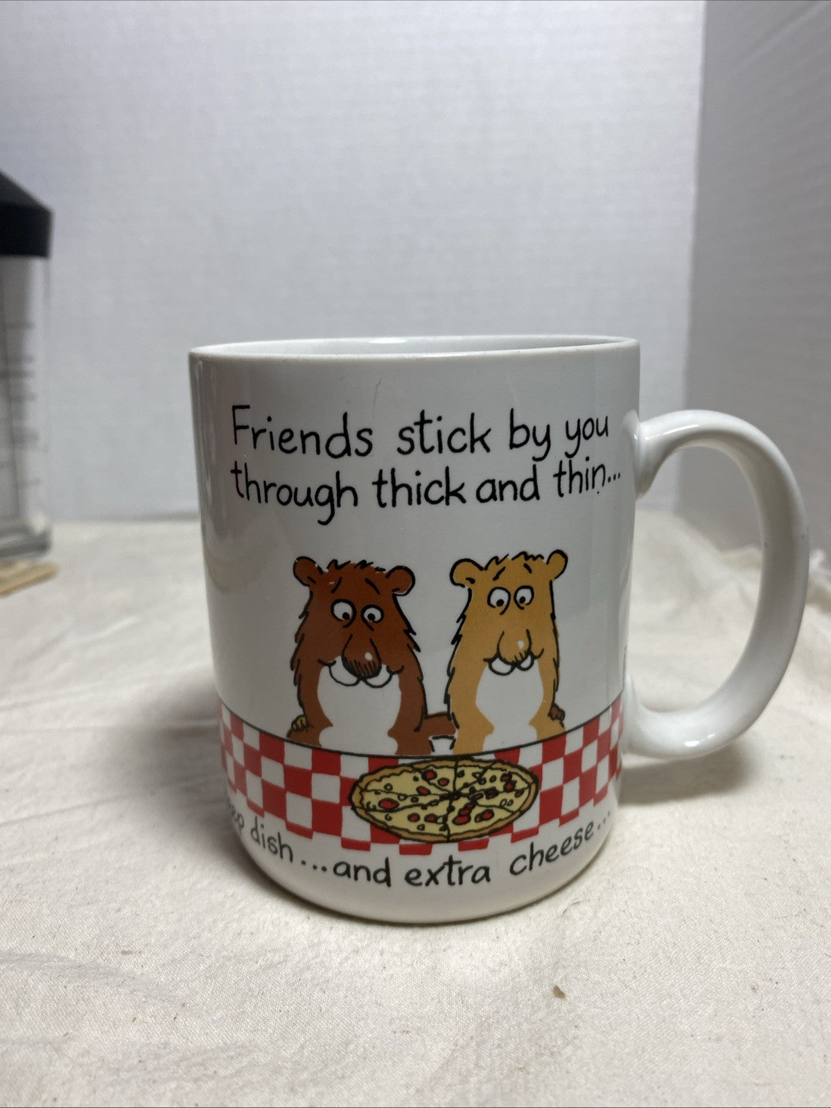 Vintage ShoeBox Hallmark Friends Stick Thick Think Pizza Pepperoni Cheese 1987