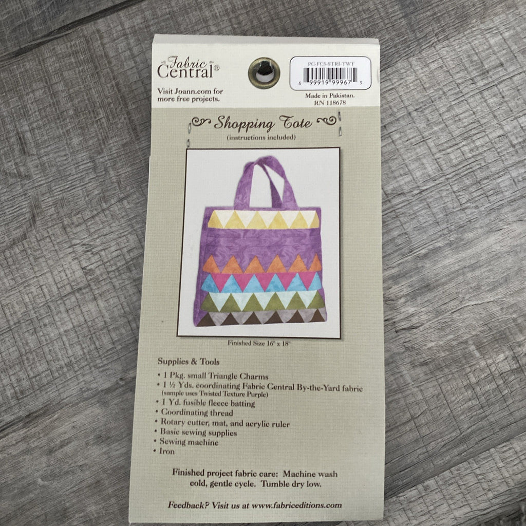 FABRIC CENTRAL TRIANGLE CHARMS, NIP, FREE PROJECT INCLUDED