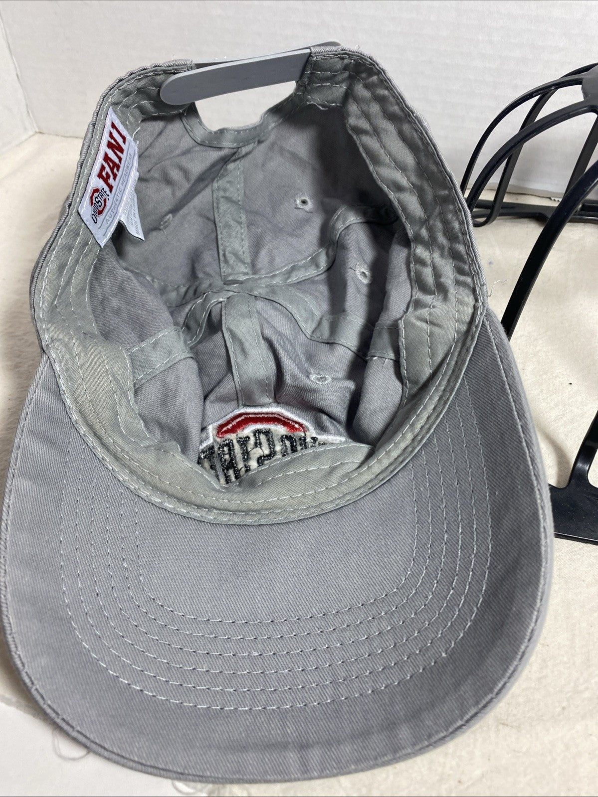 Ohio State Buckeyes Hat Cap One Size Gray Strap Stretch Logo NCAA