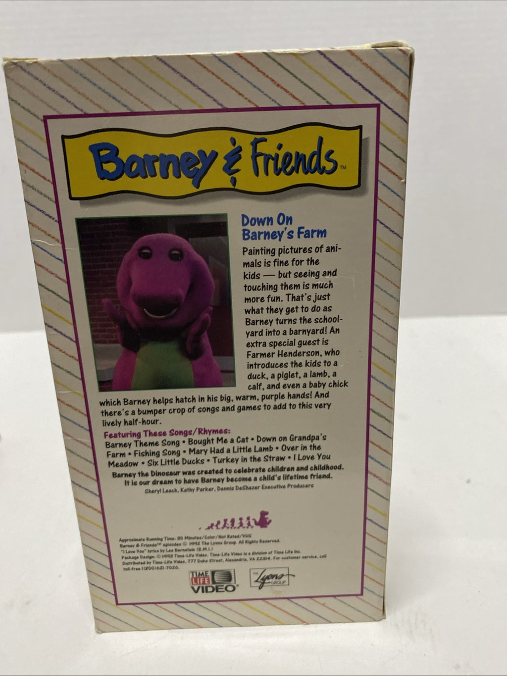 Vintage 1992 Barney & Friends VHS Down On Barney's Farm