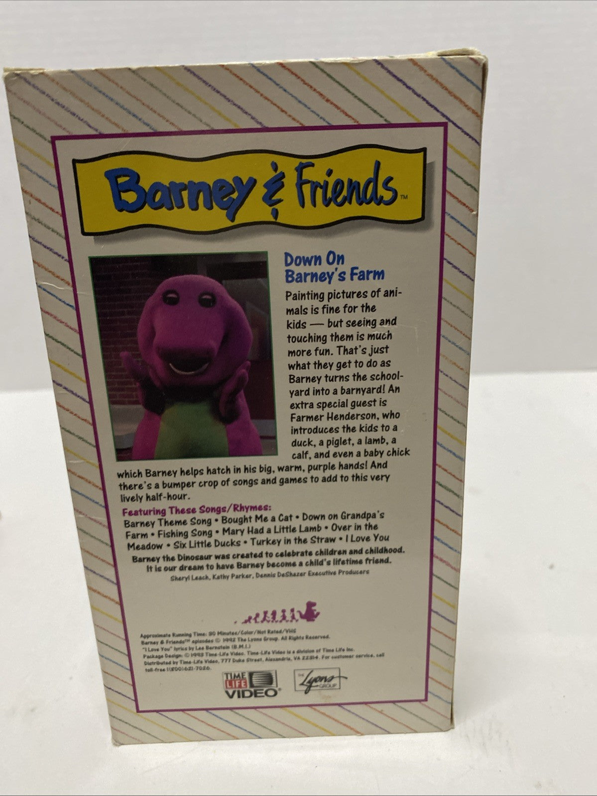 Vintage 1992 Barney & Friends VHS Down On Barney's Farm