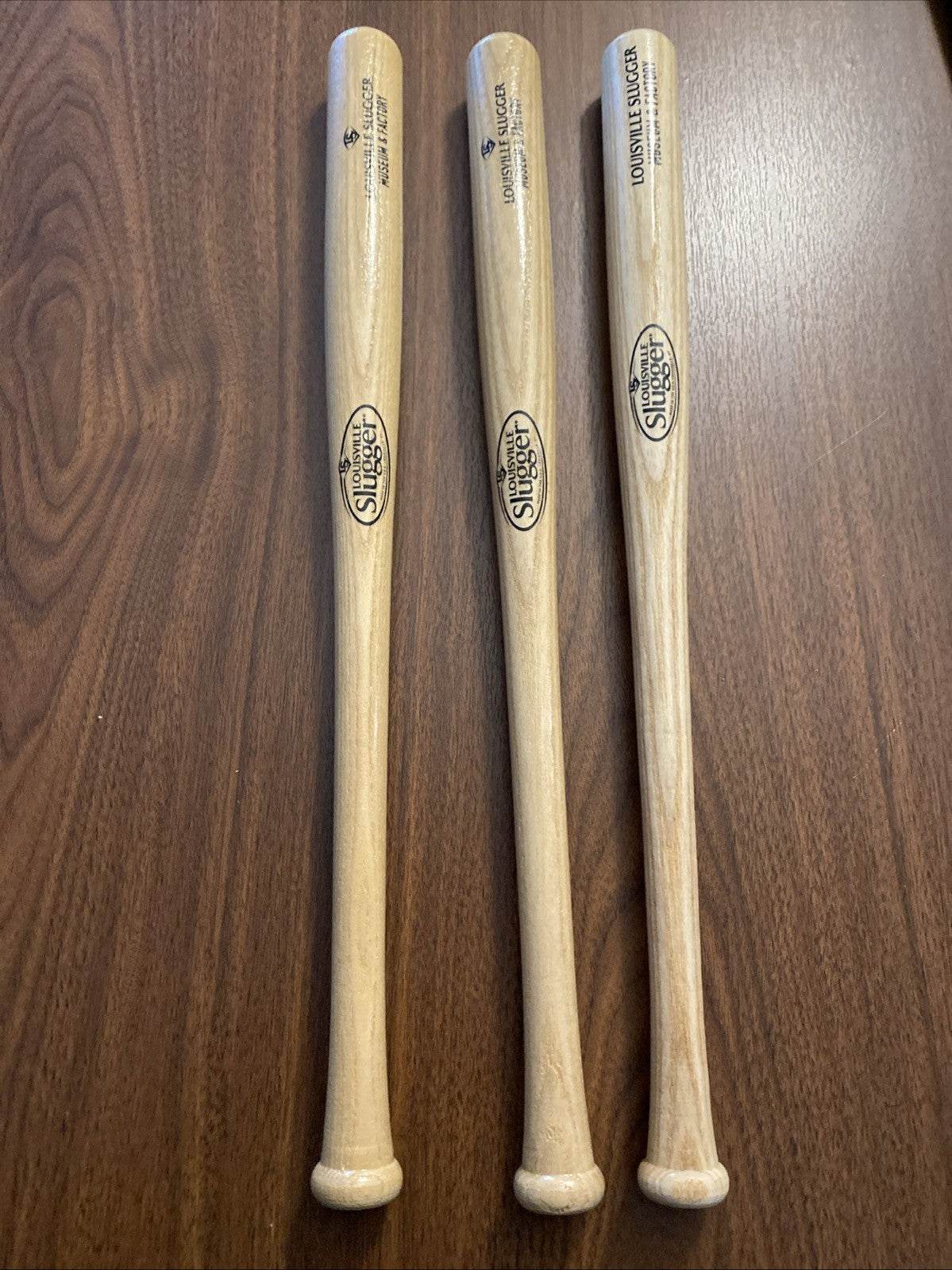 Louisville Slugger - Mini 18 Inch Wood Baseball Bat - Museum &  Factory Lot Of 3