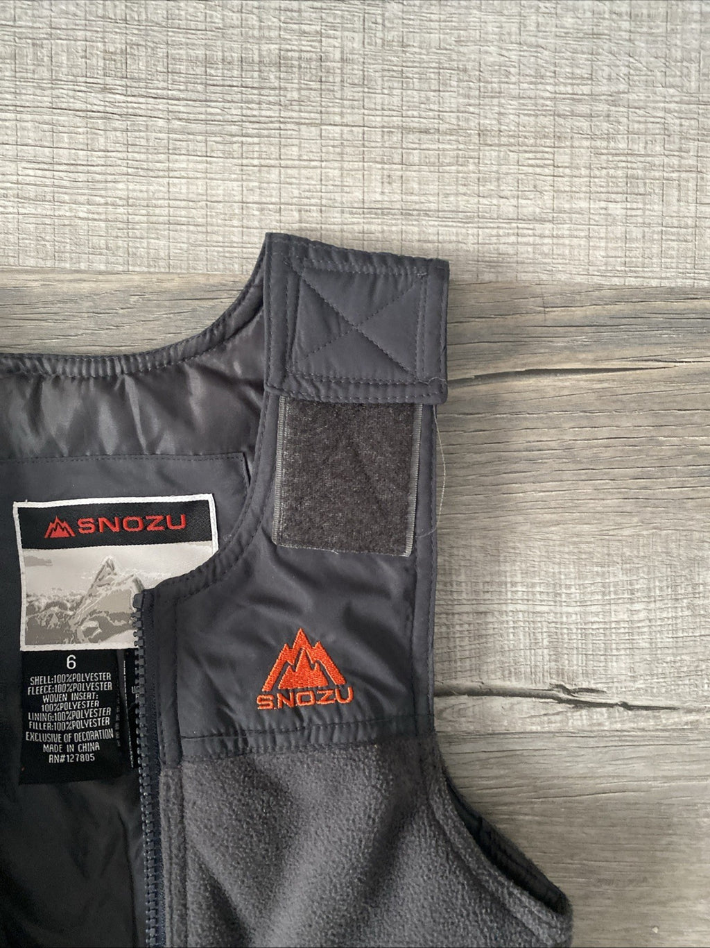 Snozu Kids Snowsuit Boys Size 6 Black Winter Snow Bib Overalls Outdoor Wear