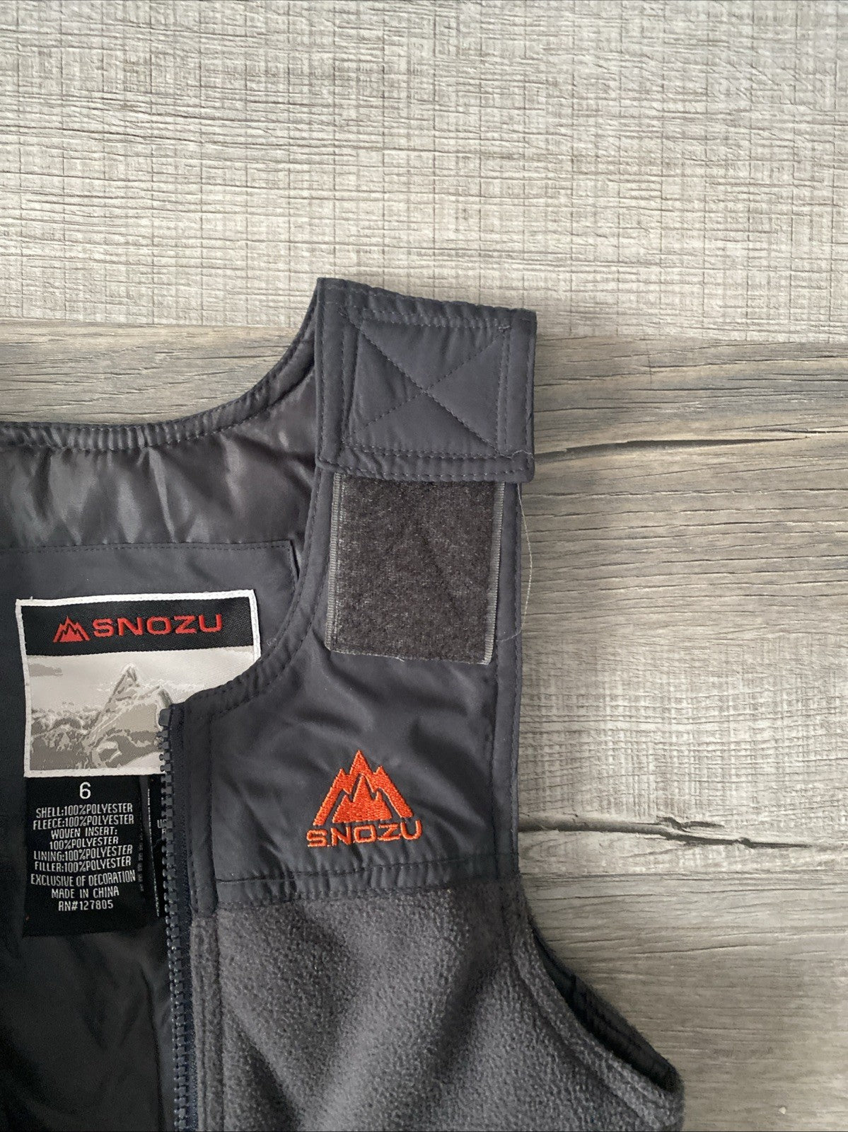 Snozu Kids Snowsuit Boys Size 6 Black Winter Snow Bib Overalls Outdoor Wear