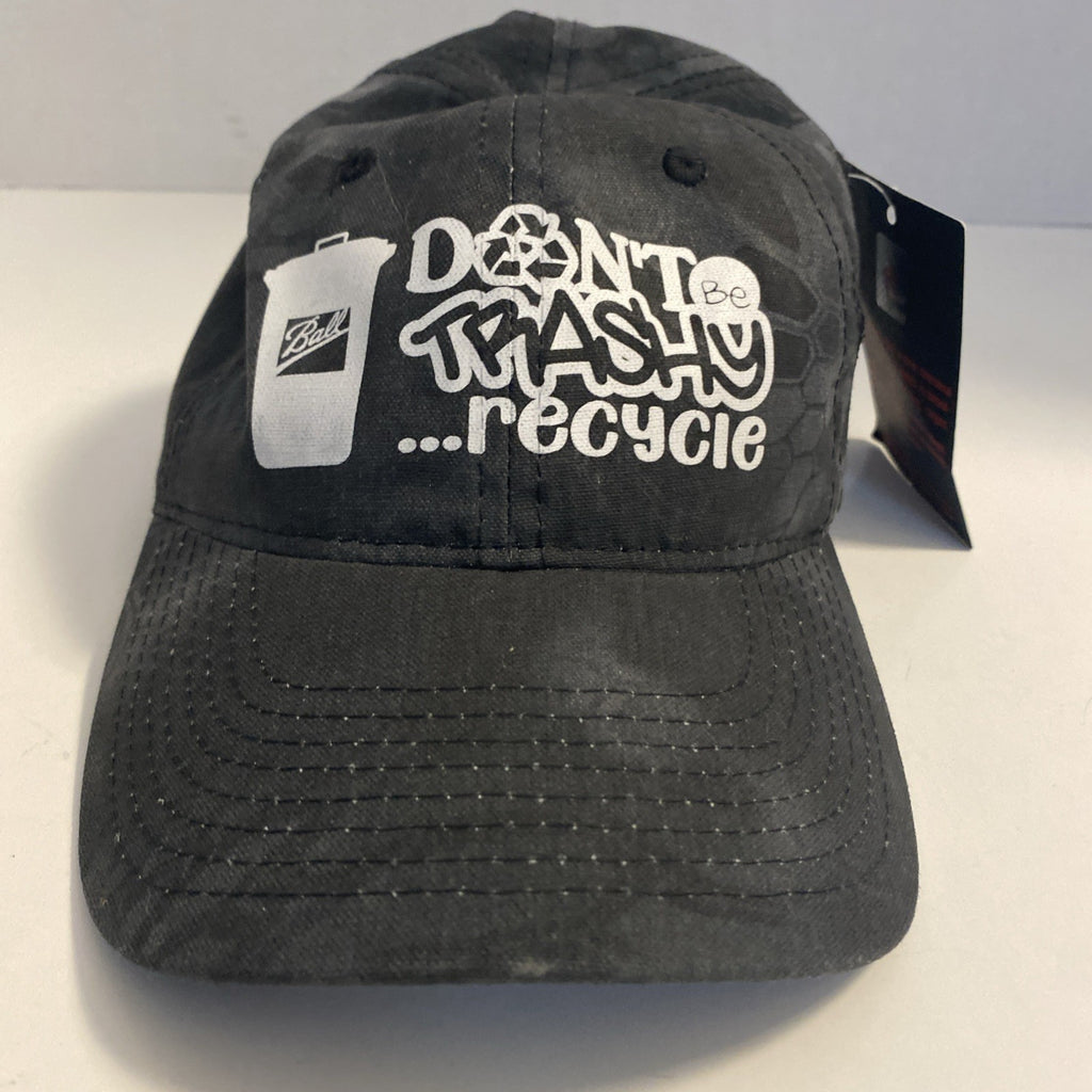 Cryptic ball cap don’t be trashy recycle ball metal black hat adjustable