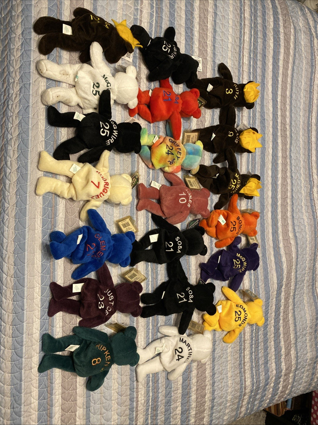 Salvino Bamm Beanos MLB Baseball Player Bears Set of 20