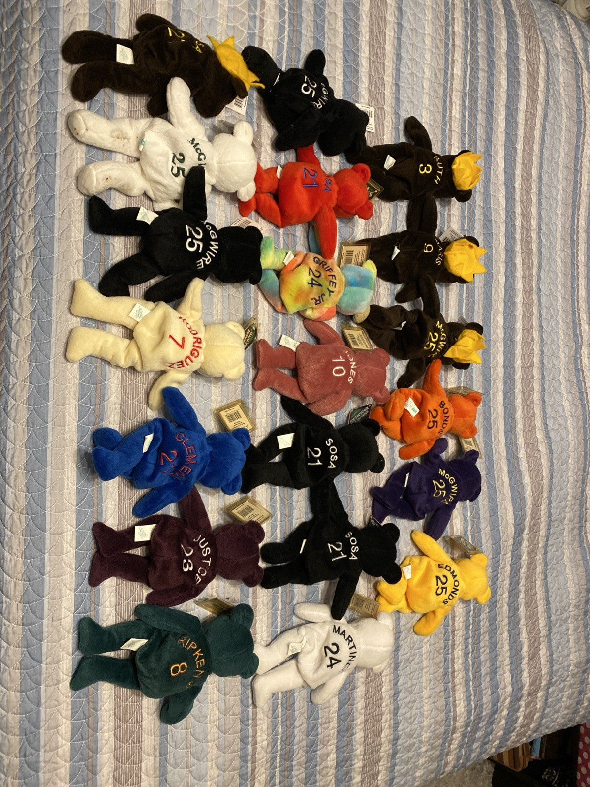 Salvino Bamm Beanos MLB Baseball Player Bears Set of 20