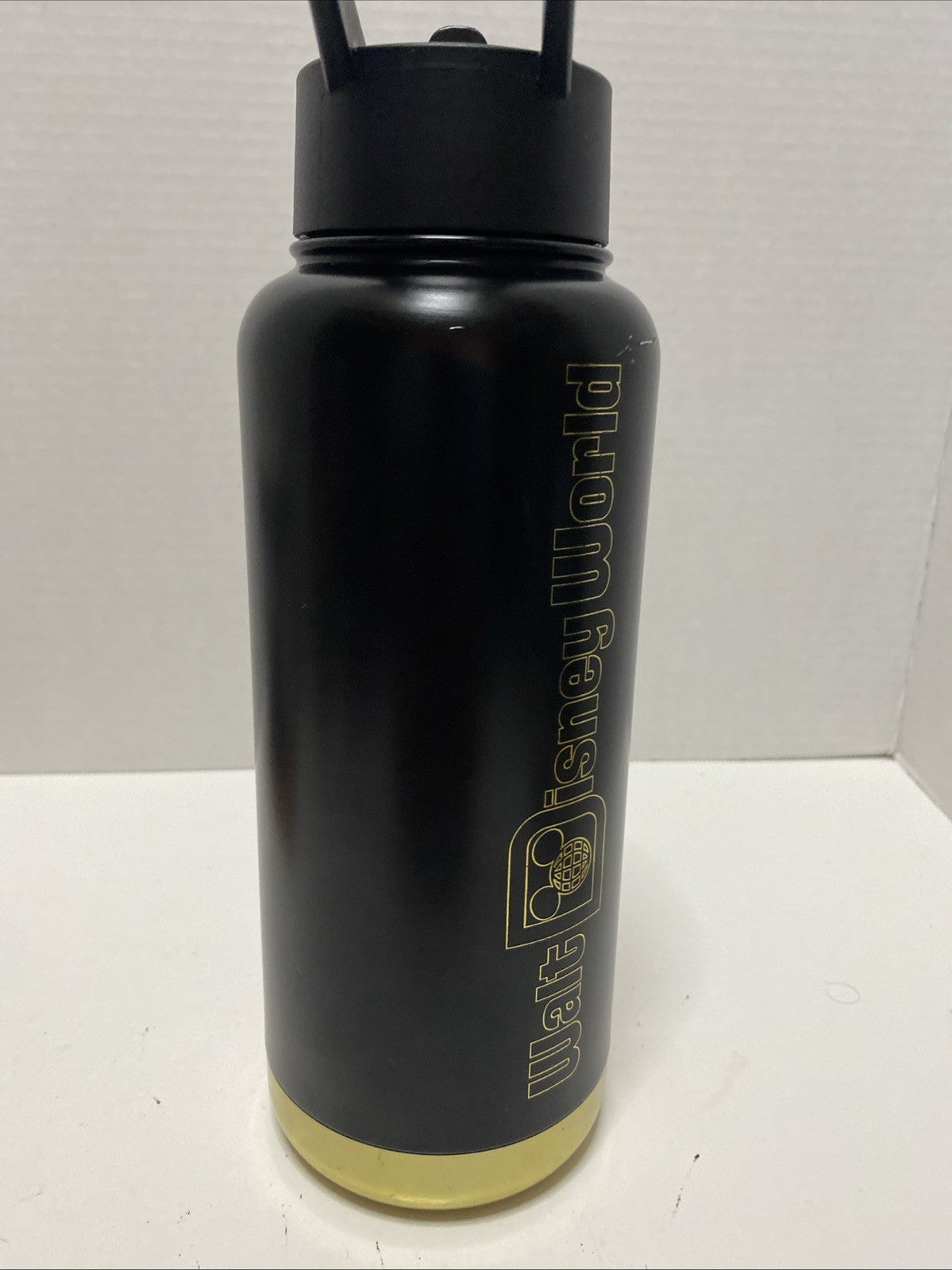 Walt Disney World Cinderella Castle Black & Gold Outline 31.5 oz Tumbler Bottle