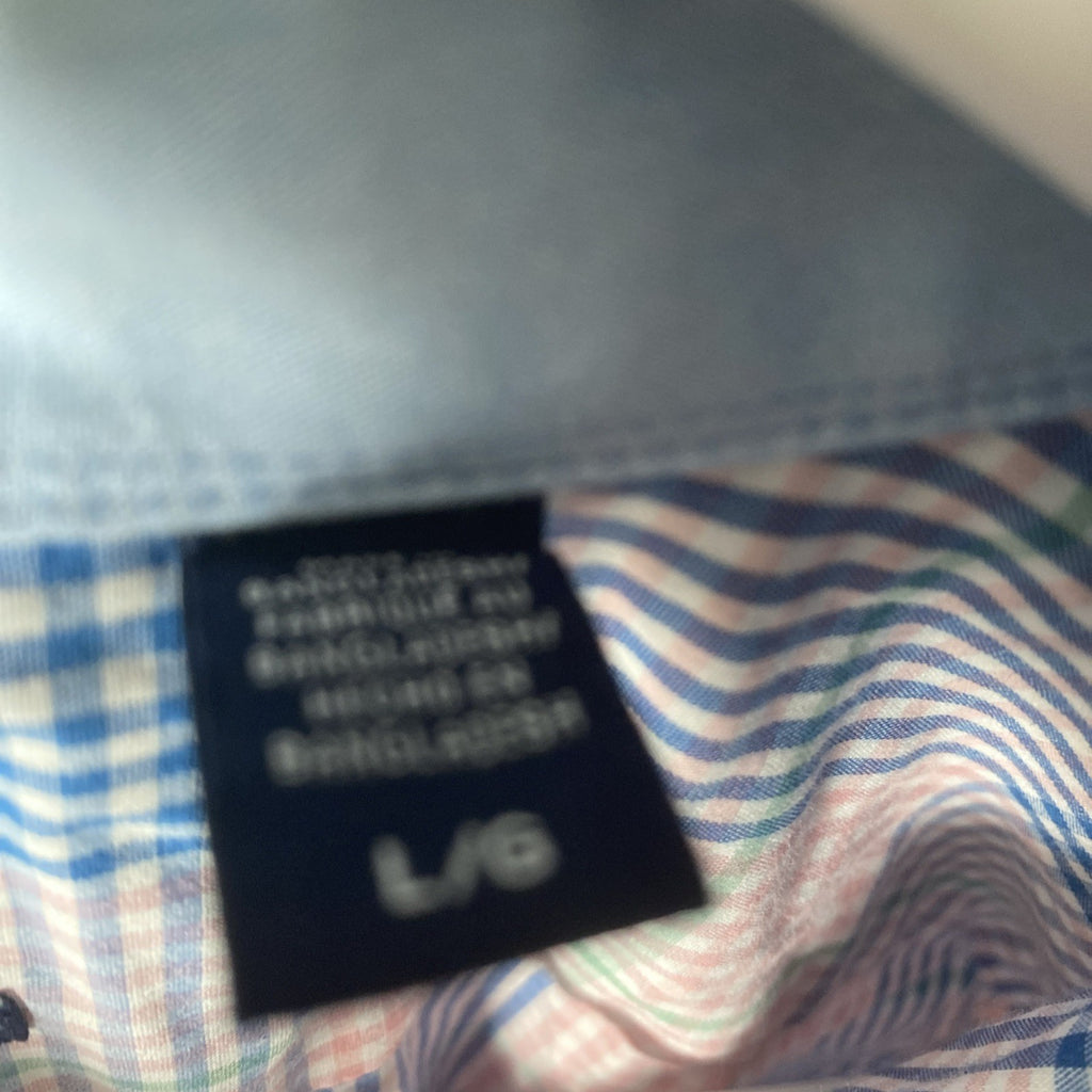 Izod men’s long sleeve shirt size large pink blue green