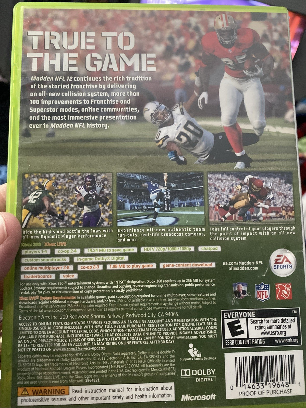 Madden NFL 12 (Microsoft Xbox 360, 2011)