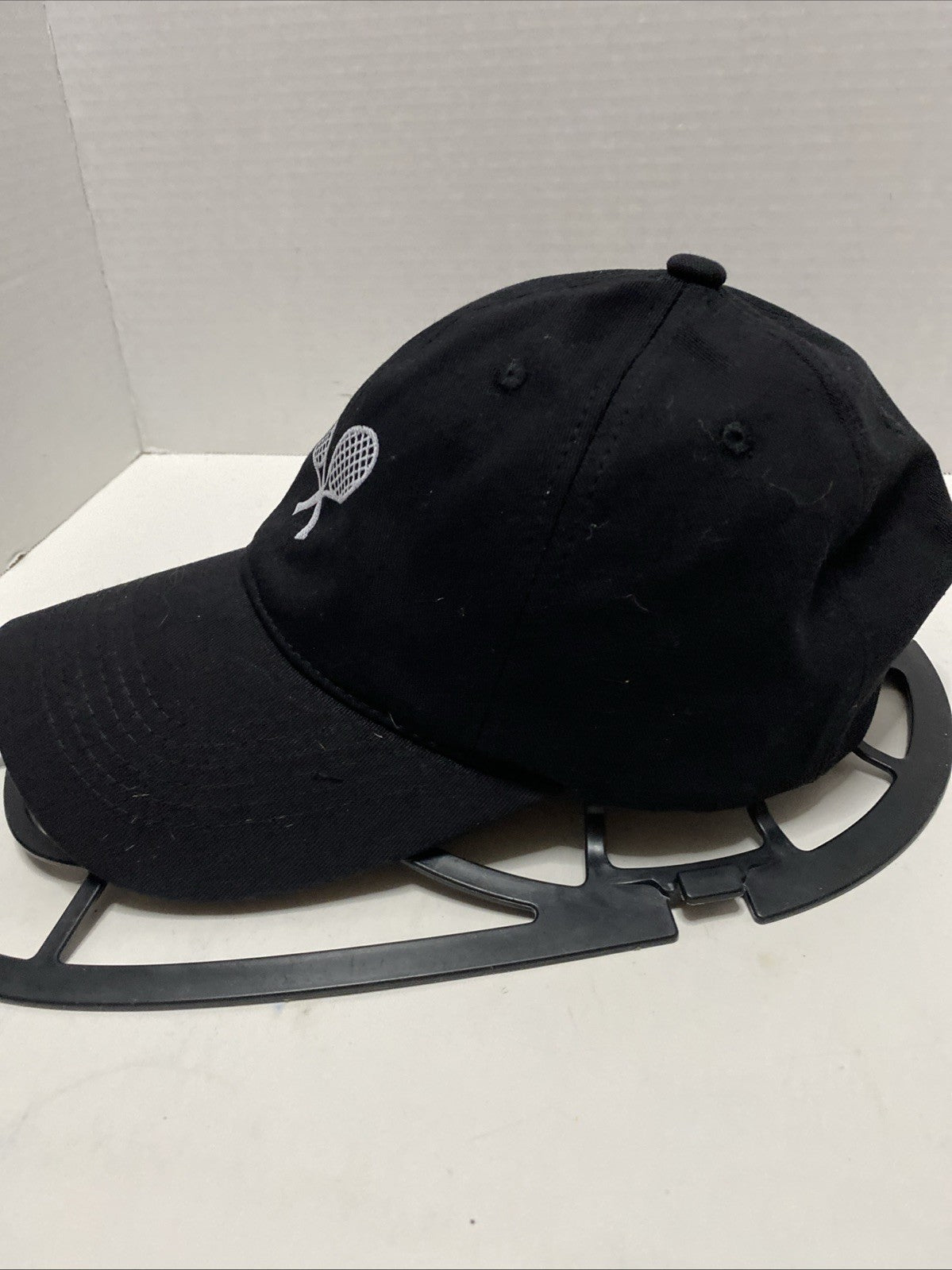 Tennis Rackets Cap Hat Adjustable Black