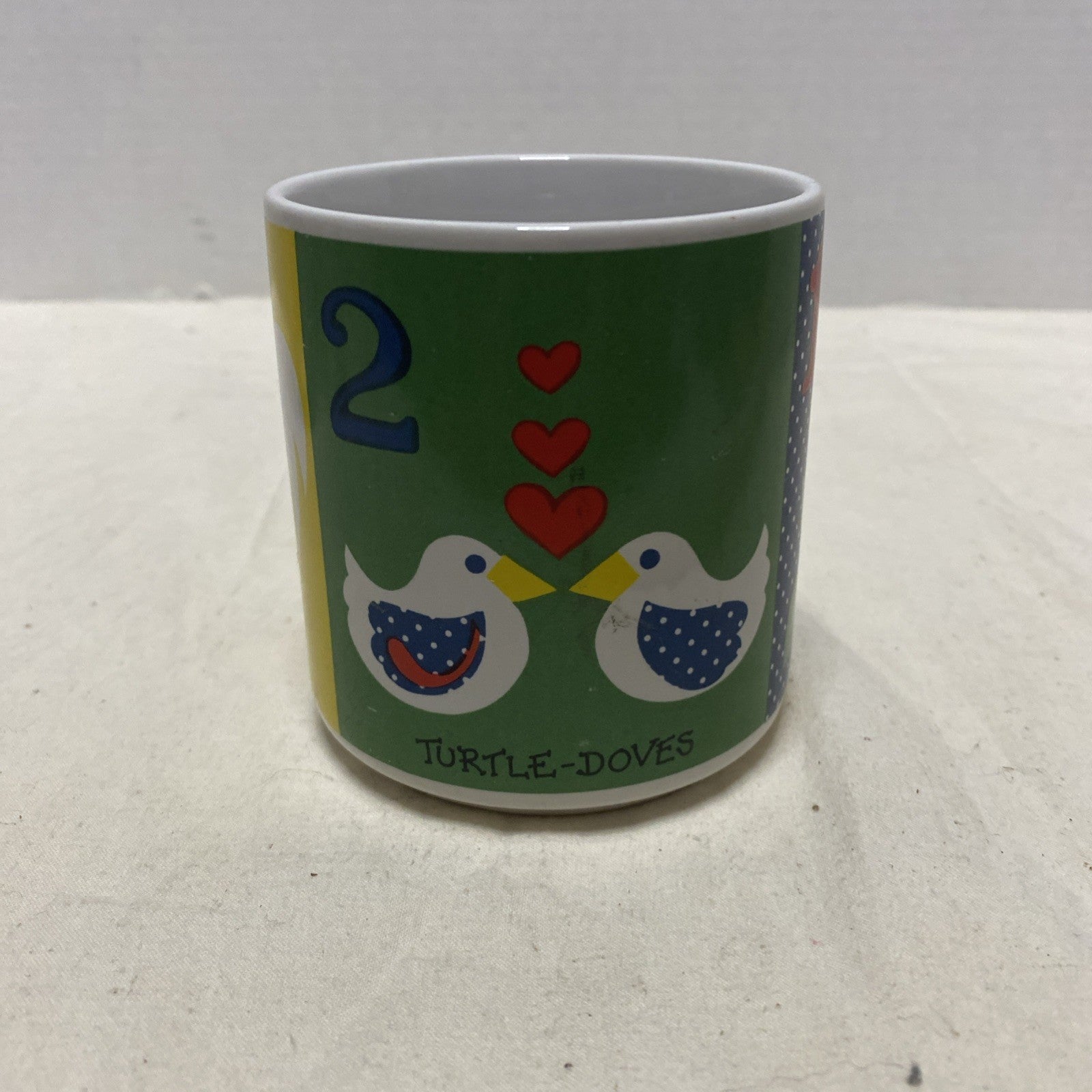 Vintage 1980'S Grant Howard 12 DAYS OF CHRISTMAS MUG 1-2-3 Coffee Cup Mug