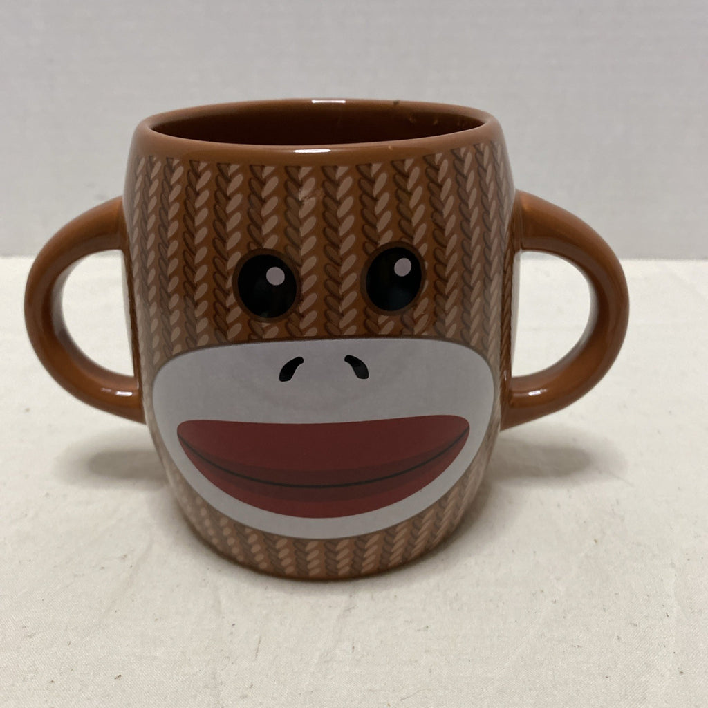 Galerie Sock Monkey 16 oz Ceramic Coffee Or Cocoa Mug With 2 Handles 