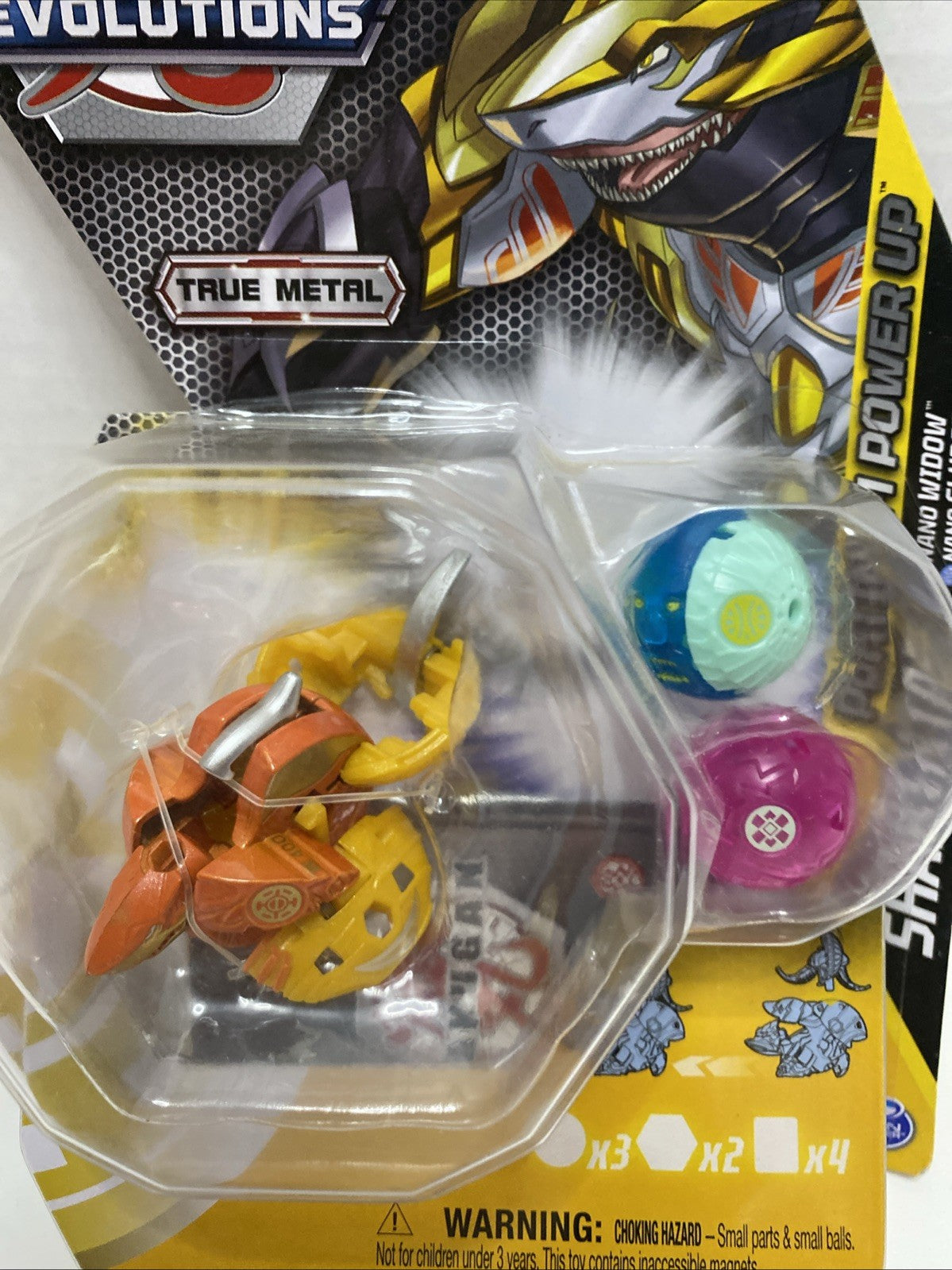 Bakugan Evolutions, Shartktar with Nano Widow & Sludgem Platinum Power Up Pack