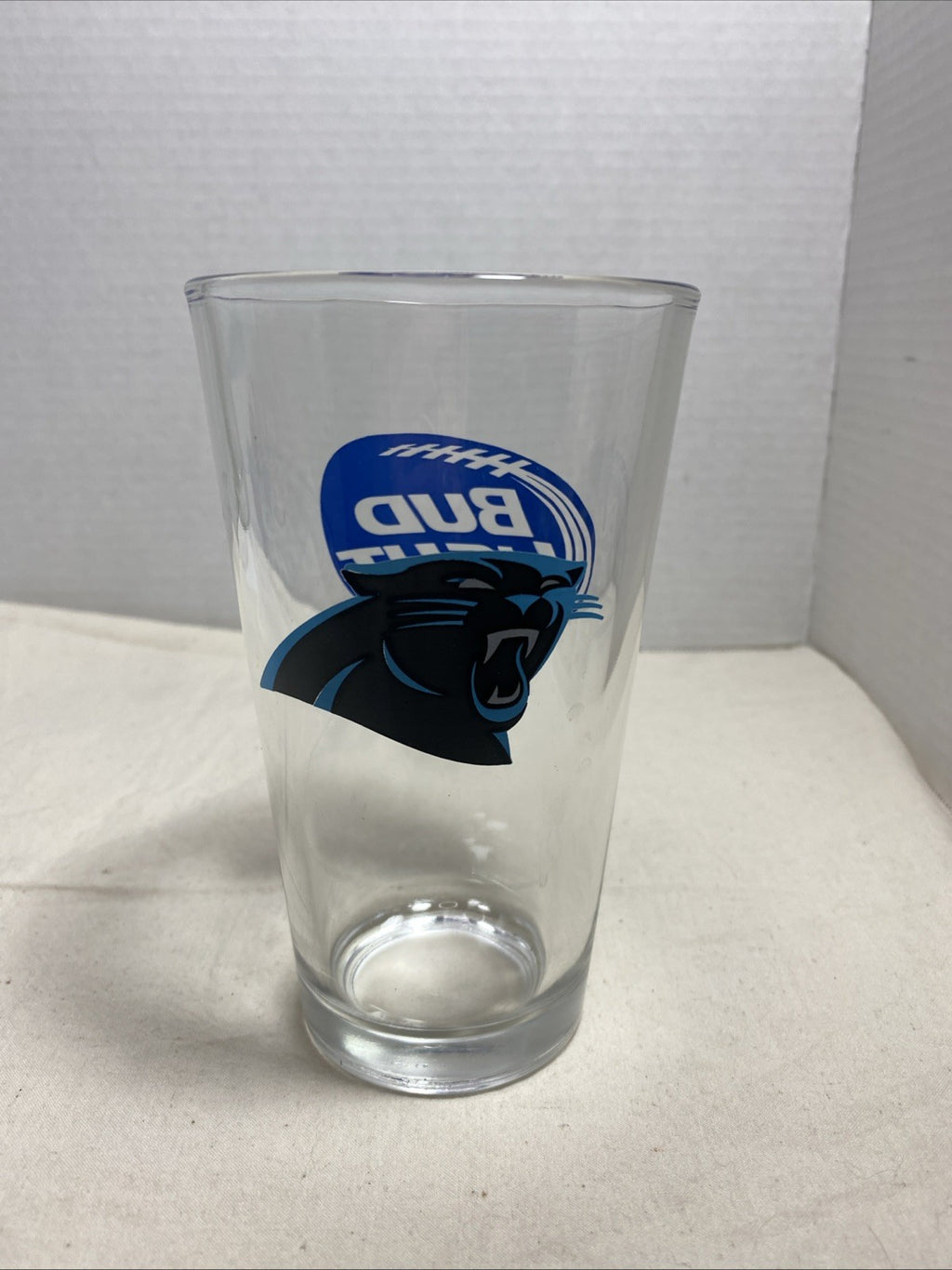NFL Carolina Panthers Bud Light Glass  Carolina Panther Pint Glass