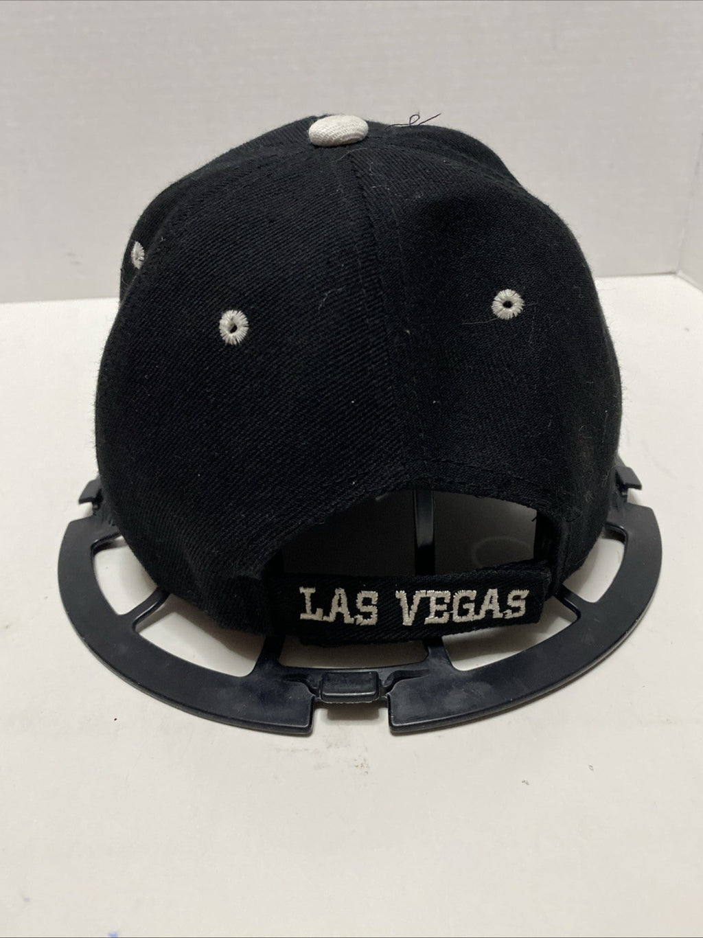 Las Vegas Hat Cap Black Embroidered Adjustable Strap