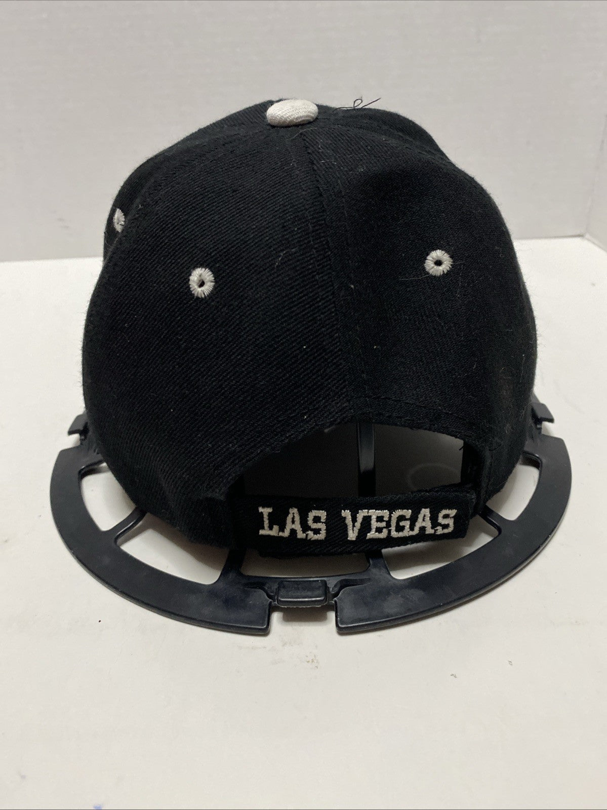 Las Vegas Hat Cap Black Embroidered Adjustable Strap