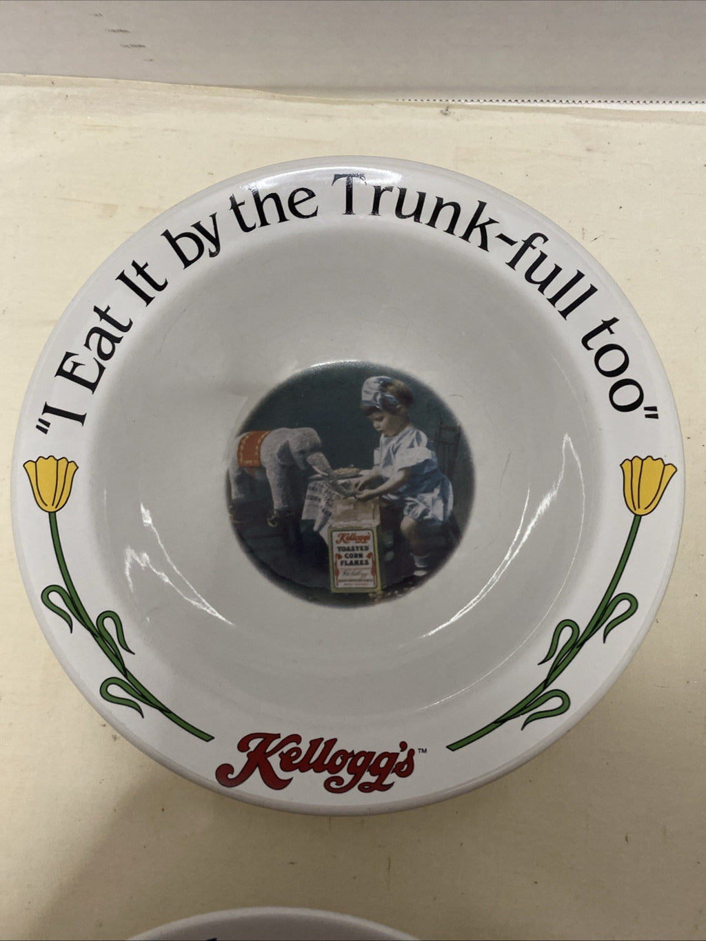 KELLOGG'S COLLECTIBLE CERAMIC CEREAL BOWLS - 90TH ANNIVERSARY 1996 - SET OF 4