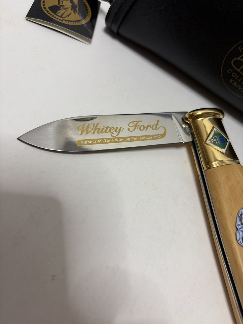 Franklin Met Whitey Ford Baseball Bat Shaped Knife With Case