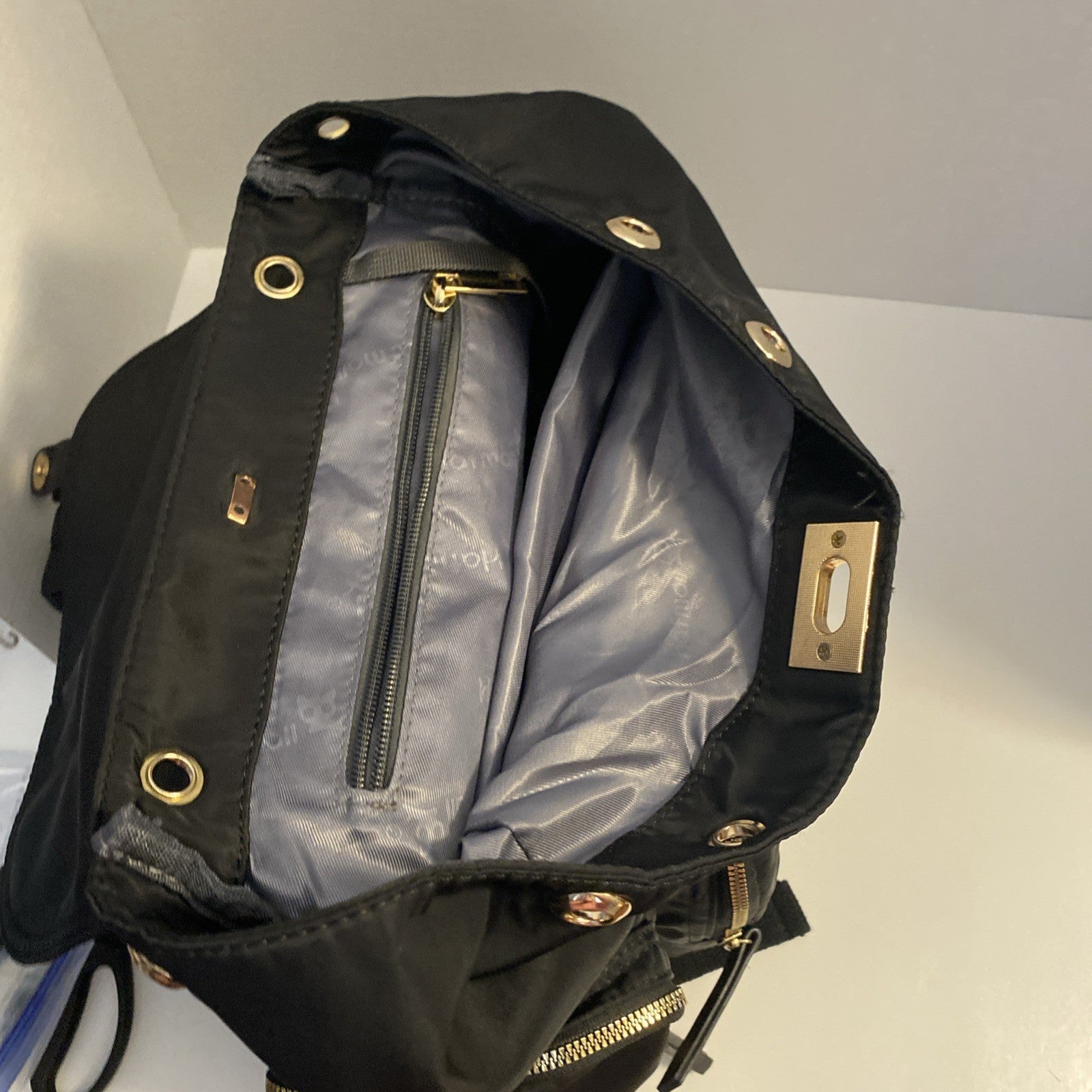 Black Backpack Purse Hofmall 12x13x8