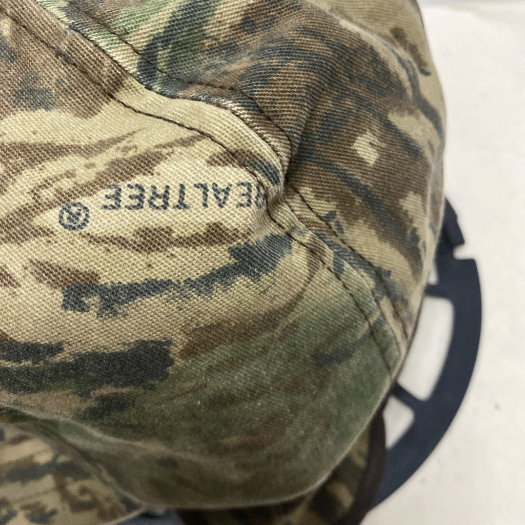 Vtg Camo Hunting Hat w Ear Flaps Made In USA Realtree Lined Large