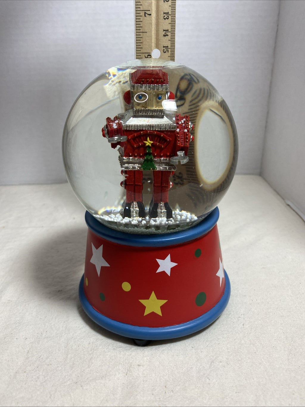 Robot  Christmas Musical Water Globe