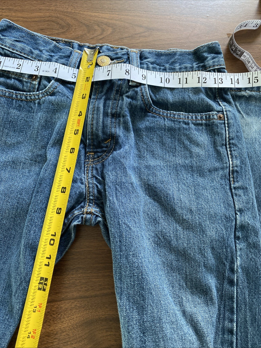 Levis Jeans Womens Size 12R Blue 514 Slim Straight Leg Mid Rise Dark Wash 26x26