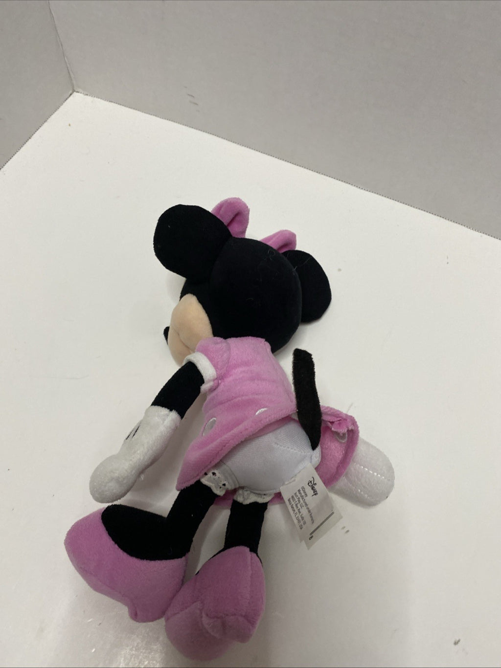 Disney Minnie Mouse Plush Doll Pink Polka Dot Stuffed Animal Toy Bow 10" 